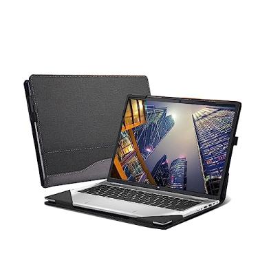 Imagem de Capa para laptop HP ProBook x360 435 G7 G8 G9 G10| Notebook HP EliteBook 840 35.6 cm G9| EliteBook 845 35.6 cm G9. Capa com tudo incluído, capa interna de couro PU de 14 polegadas (cinza)