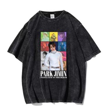Imagem de Camiseta K-pop Jk Rm J-Hope, camiseta vintage estampada lavada streetwear camisetas vintage unissex para fãs, 3, 3G