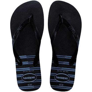Imagem de Sandalias Havaianas Top Basic Preto/Preto/Azul 35/36