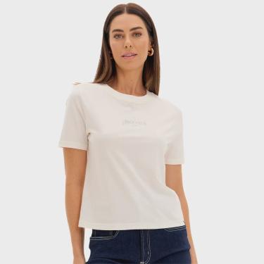 Imagem de Camiseta Babylook Easy Lança Perfume Pr25 Off White Feminino