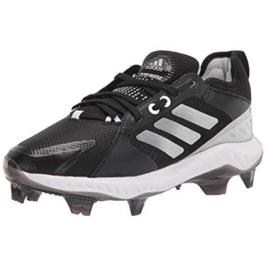 Imagem de adidas Tênis de beisebol feminino Fv9044, Núcleo preto/prata metálico/calçado branco, 13