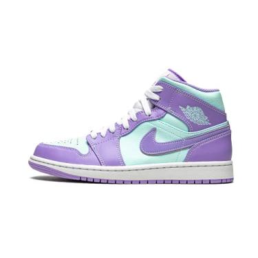 Imagem de Nike Masculino Couro Air Jordan 1 Mid 12 - Roxo/Aqua-Branco