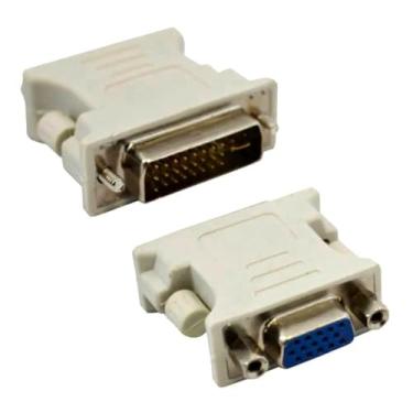 Imagem de Adaptador DVI-D M x VGA F 24+1 DUAL LINK BRANCO
