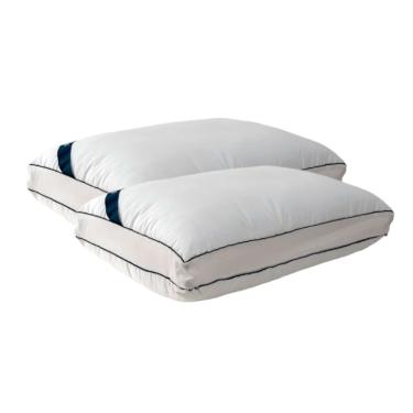 Imagem de Conjunto com 2 Travesseiros Guldi Dream Branco e Azul