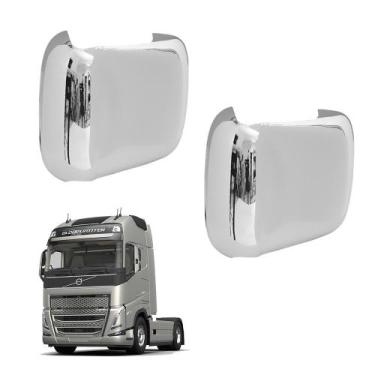 Imagem de 2 Tampa Capa Retrovisor Auxiliar para Volvo FH FM 2010 2011 - Fabbof