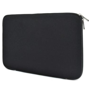 Imagem de Capa notebook 15.6p slim com ziper preto - SEM MARCA