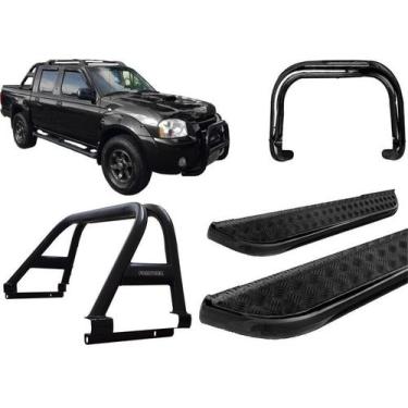 Imagem de Kit Quebra Mato Santo Antonio Estribo Frontier Até 2007 Preto - HOZZ