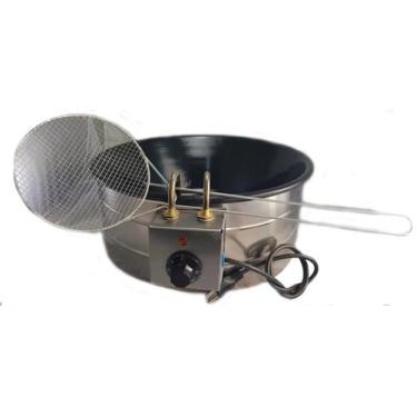 Imagem de Fritadeira Elétrica 7L Esmalte Preto com Escumadeira 220V - Distak, 22