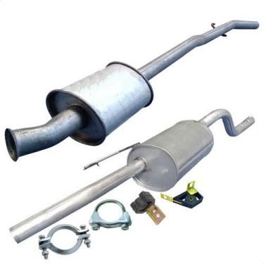 Imagem de Kit Escapamento Abafador + Traseiro Clio Sedan 1.6 1999 2002 - ScapJá