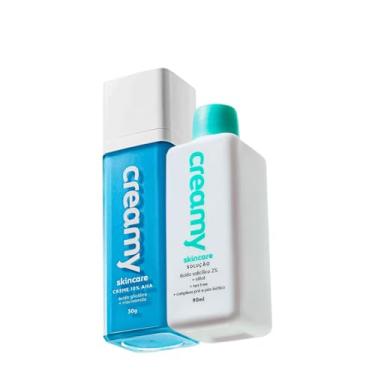 Imagem de Kit Creamy Ácido Glicólico Redutor de Linhas e Ácido Salicílico Solução Tônica Antiacne (2 produtos)