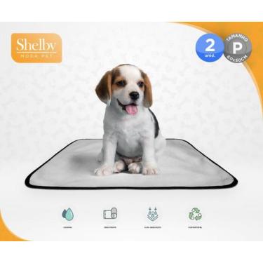Imagem de Kit 2 Tapetes Higiênicos Laváveis Cães Cachorro absorção P - SHELBY MO