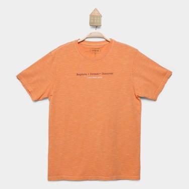 Imagem de Camiseta Infantil Calvin Klein Explore Flamê Menino, Laranja, 12A