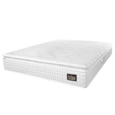 Imagem de Colchão Solteiro Espuma D45 Lazio Pillow Top Branco Hellen - Suporta Até 150 Kg Por Pessoa (Queen)