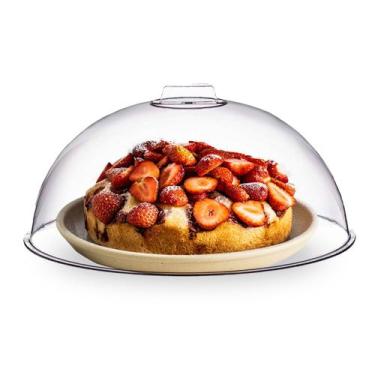 Imagem de Tampa Acrílico Transparente Grande P/ Bolos e Tortas 36cm - TT