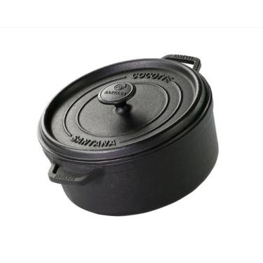 Imagem de Caçarola Cocotte 24 Cm Forno Holandês Ferro Fundido Santana - Fundição