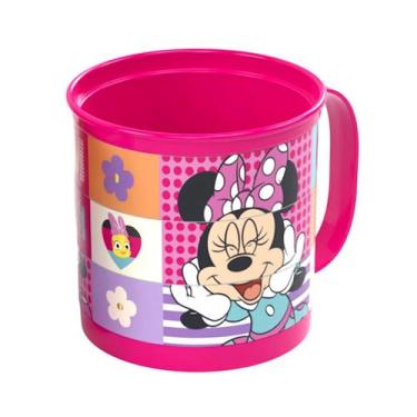 Imagem de Caneca Giratória Plasútil Estampa da Minnie Xícara 360ml Plástica Livr