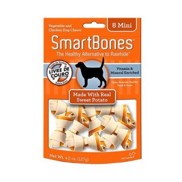 Imagem de Osso Smartbones Mini Sabor Batata Doce para Cães - 127g