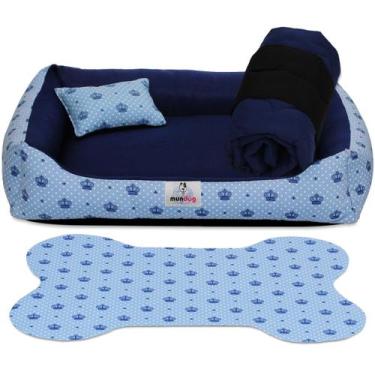 Imagem de Caminha pet cachorro gato casinha com fundo impermeável kit 04 peças t