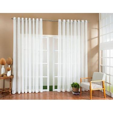Imagem de Cortina Luxo Gaze De Linho Sem Forro 5,00x2,20 Sala E Quarto Várias Co