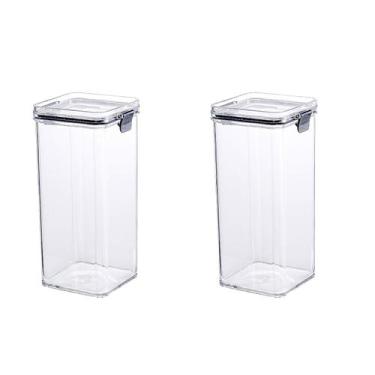 Imagem de Kit 2 Pote Hermético Para Alimentos Multiuso C/ Travas 1,5L - Brinox