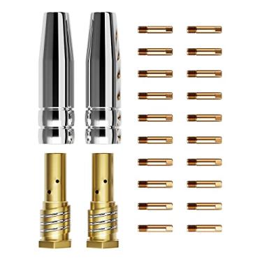 Imagem de GZ GUOZHI Kit de acessórios para pistola de solda MIG 0,76 cm com ponta e difusor para GZ GUOZHI MIG-200P MIG-140