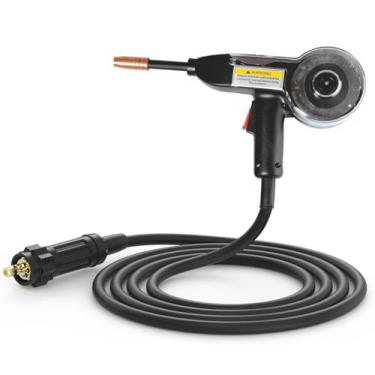 Imagem de LOTOS Pistola de carretel MIG de alumínio MSG096 para soldador LOTOS MIG225 MIG, conector Euro, tocha de solda MIG de alumínio com fio de solda de alumínio de 0,5 kg Φ0,88 cm 0,9 mm, 3 m