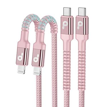 Imagem de PRAKIE Cabo Carregador Usb C para Iphone de Carregamento Rápido, 2Pacote 6 Pés Usb Tipo C para Cabo Lightning Certificado Apple Mfi] Cabo de Carregador Rápido para Ip