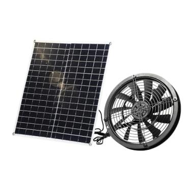 Imagem de SUNYIMA Ventilador Solar, Ventilador Movido A Energia Solar À Prova de Intempéries de 20W com Ventilador Dc para Pequenos Galinheiros, Estufas, Galpões, Casas de Animais de Estimação, Exaustão de Jane