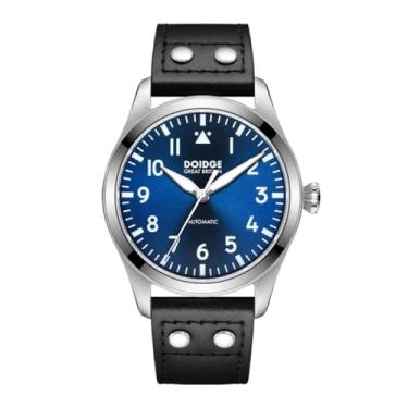 Imagem de Boyarca Relógio Piloto Mecânico Movimento Automático Flieger Relógios de Mergulho Relógios Masculinos Vidro Safira, Azul