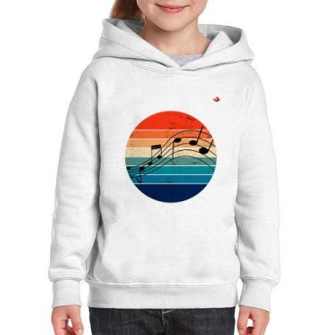Imagem de Moletom Infantil Música Vintage Sunset - Foca na Moda, Branco, 6