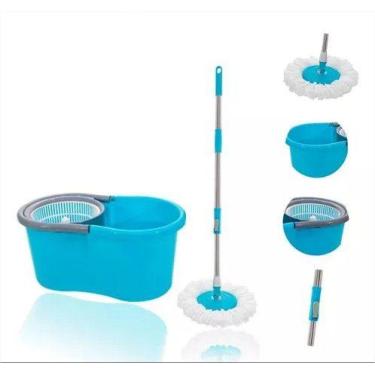 Imagem de Balde spin mop 360 com esfregao 6 litros 123 clean