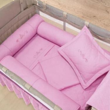 Imagem de Kit Berço Desmontável 8 Peças Rosa Small Arabesco - Tropical Baby