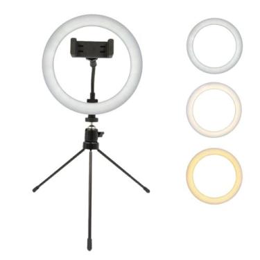Imagem de Ring Light Iluminador 8" Polegada + Mini Tripé Flexível Celular Kit Ti