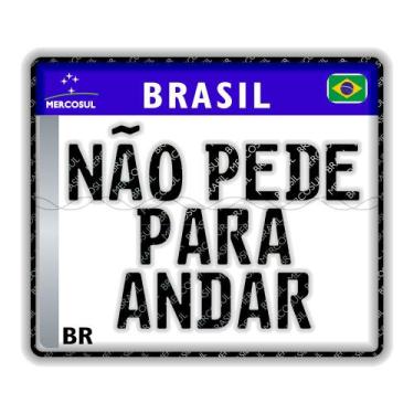 Imagem de Placa Decorativa para Ciclomotor Moto Bike - NÃO PEDE PARA ANDAR - 20x