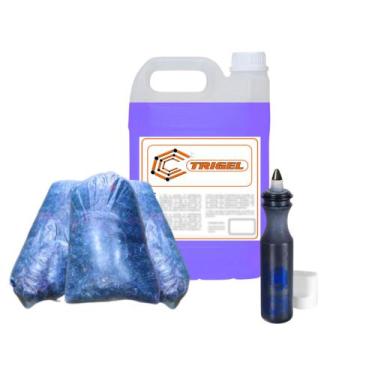 Imagem de Estopa Azul 2Kg. Marcador Industrial & Limpa Baú 5 Litros - Trigel, Pr