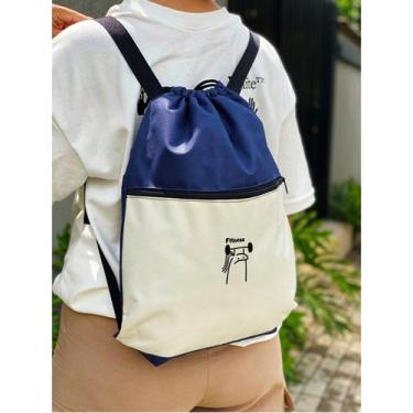 Imagem de Mochila Saco Nylon FITNESS Academia Esportiva Gym Bag Fitness Unissex 