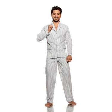 Imagem de Pijama Longo Presidente PL920 Masculino - Lenços Presidente, Listrado 