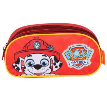 Imagem de Estojo Patrulha Canina Duplo Paw Patrol Aveludada Luxcel - Vermelho