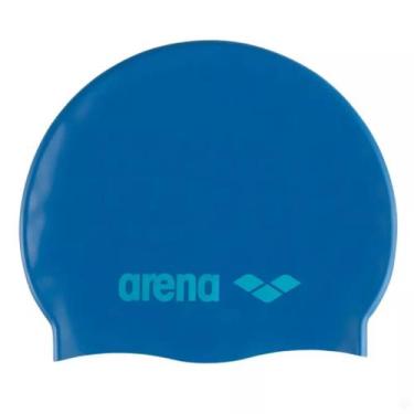 Imagem de Touca Para Natação Classic Silicone Arena, Azul turquesa