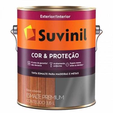 Imagem de Esmalte Acetinado Premium Suvinil Cor e Proteção 3,6L, Platina