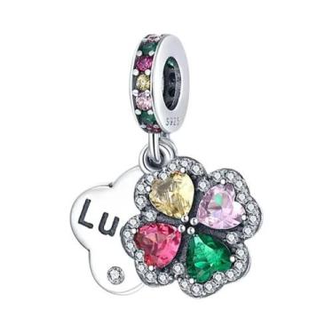 Imagem de Amuletos de Trevo Verde para Pulseira de Prata Esterlina 925 - Acessór