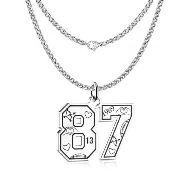 Imagem de Yooborn 13 colares inspirados BFF 2 combinando brilhando apenas para você, colar espelho, joia Taylor Merch Amizade, presente para amantes de música, meninas adolescentes, irmã BFF., Small, Aço