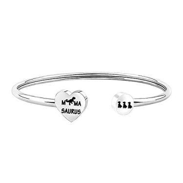 Imagem de Bobauna Mamasaurus e Babysaurus Colar de Dinossauro de Família Doce Joia Presente para Mãe Nova Mãe