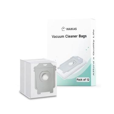 Imagem de WAIKAS Sacos de vácuo, pacote com 12, compatíveis com iRobot Roomba Bags i, s e j Series, substituição para aspiradores iRobot Roomba i1+, i3+(3550), i4+, i6+, i7Plus, j7+(7550), i8+ e s9+, cinza
