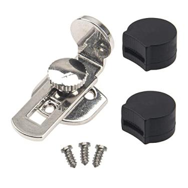 Imagem de 3 peças de descanso de dedo de metal para clarinete Yootones com parafusos e protetor de almofada de descanso de polegar de clarinete de borracha compatível com instrumento de sopro de madeira