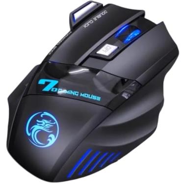 Imagem de Mouse Gamer Com Fio Usb 2400dpi Ajustável e Led RGB Mause Com 7 Botões