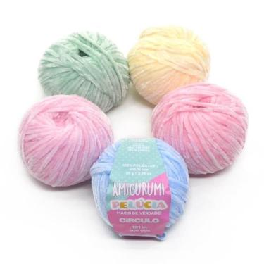 Imagem de Kit Fio Amigurumi Pelúcia Tons Candy 131 metros - Círculo - 5 Cores