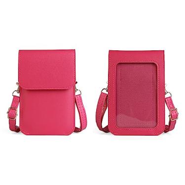 Imagem de Bolsa de transporte com janela transparente e bolso para Freestyle Libre 2 / Libre 3 / Libre 14 dias (todos os modelos), Rosa choque