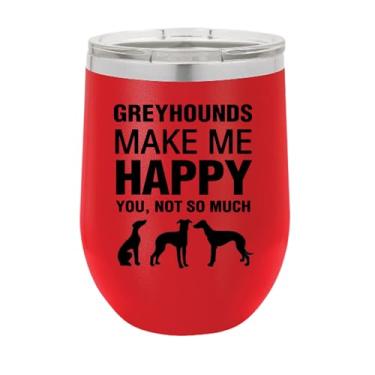 Imagem de Copo de vinho Greyhounds, presente de galgos, copo de vinho de aço inoxidável, presentes para ele, para ela, para meninos, para meninas, aniversário, ideia de presente de Natal (vermelho)