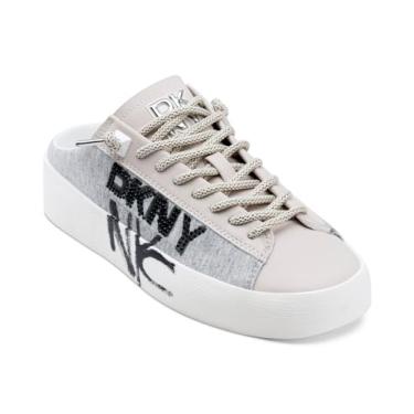 Imagem de DKNY Tênis feminino com cadarço Garren Everyday Mule, Cinza/branco, 35